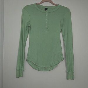Green Henley shirt